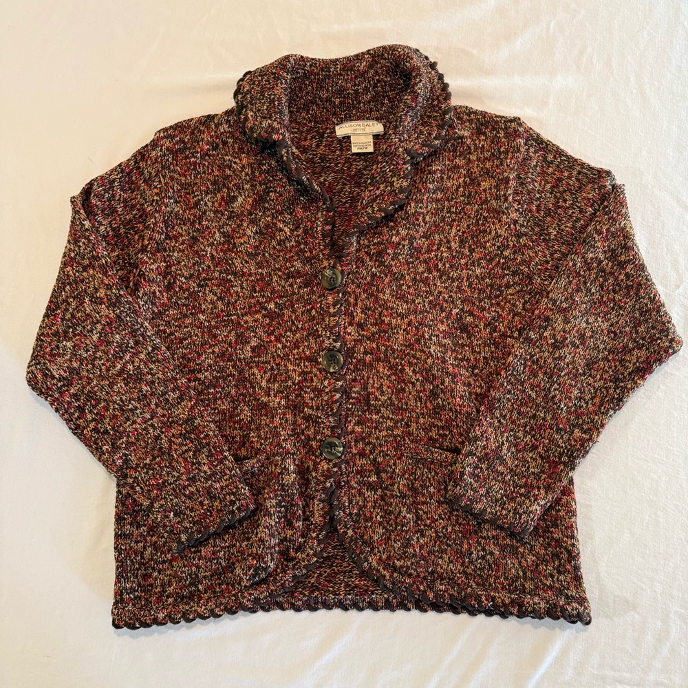 Allison Daley Multicolor Knit Cardigan